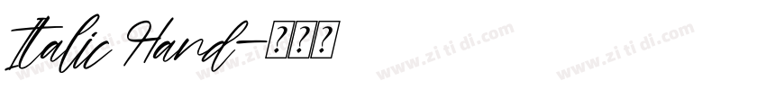 Italic Hand字体转换